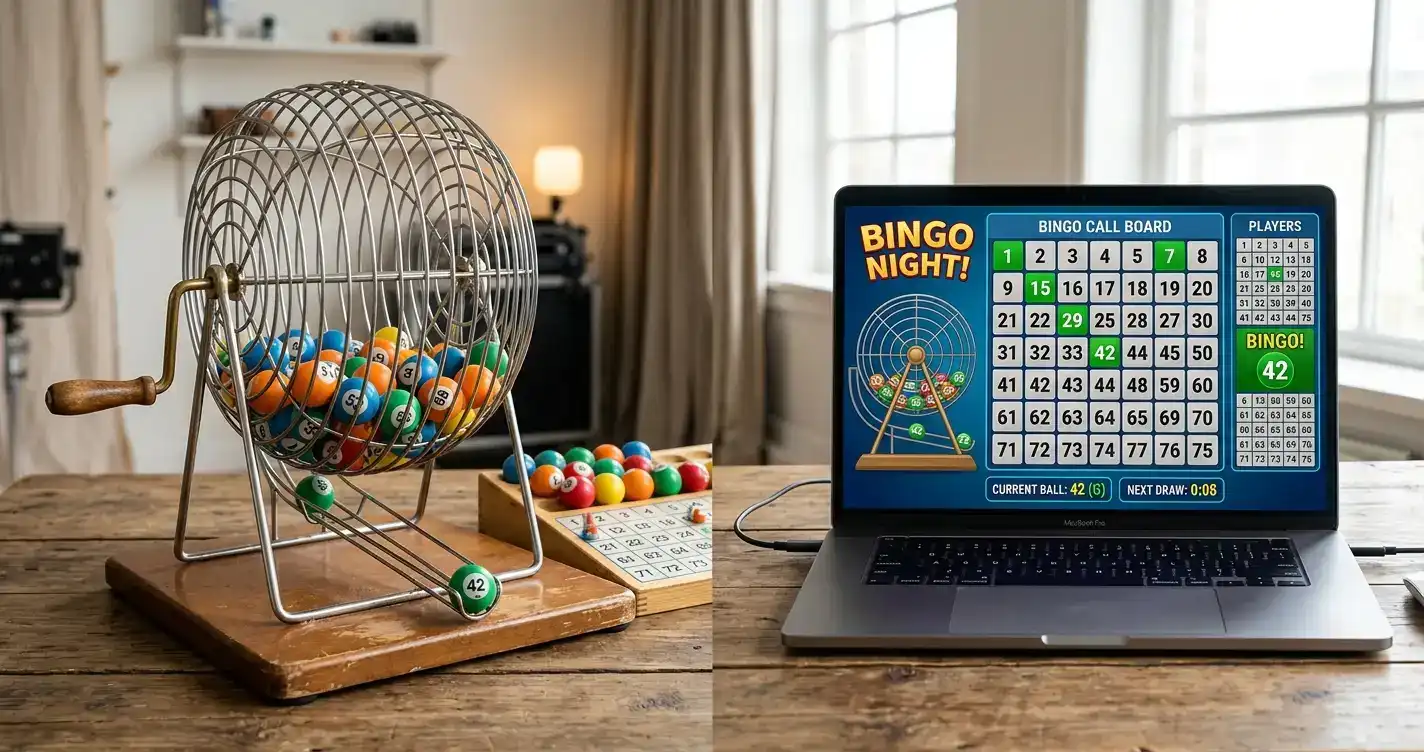 Online bingo ball draw mechanism with RNG fairness certification