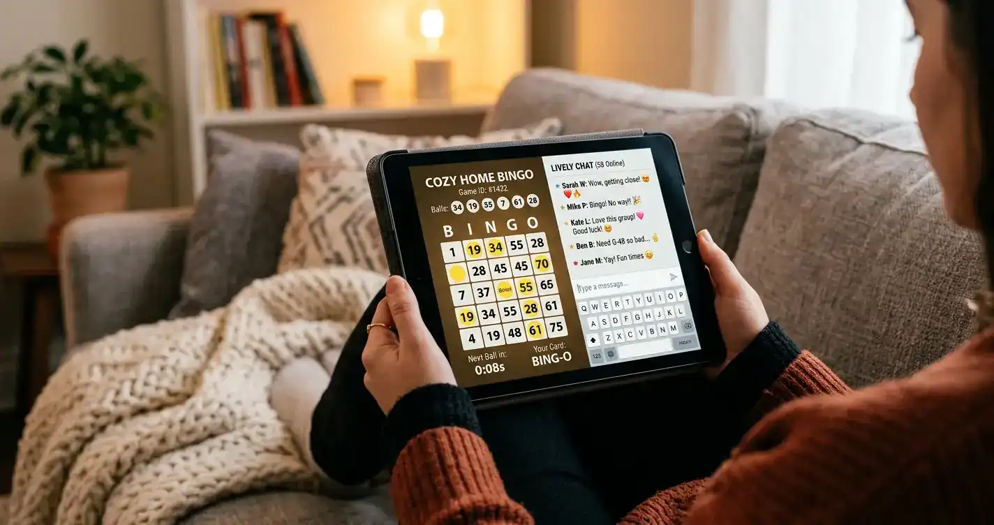 Bingo chat room community interaction and social features