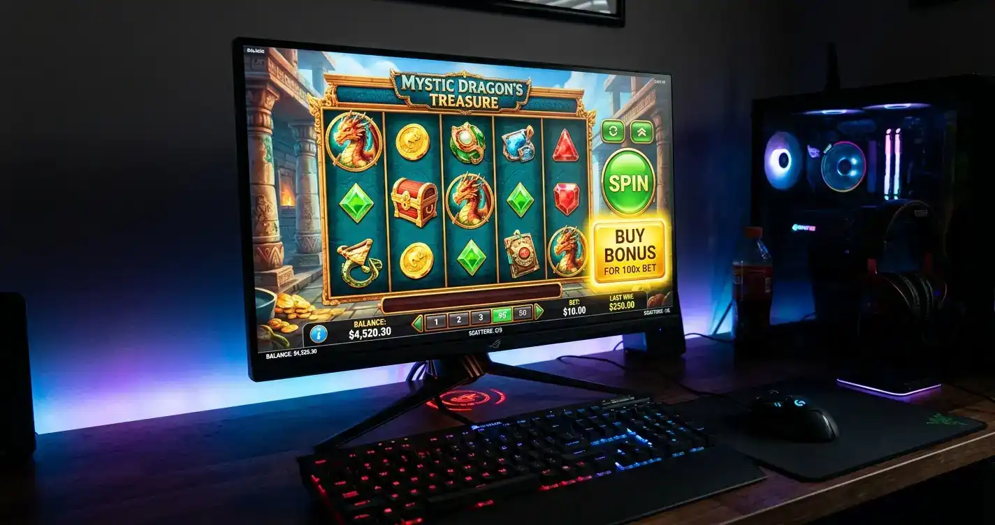 Bonus buy feature on slot game available at non-GamStop casino