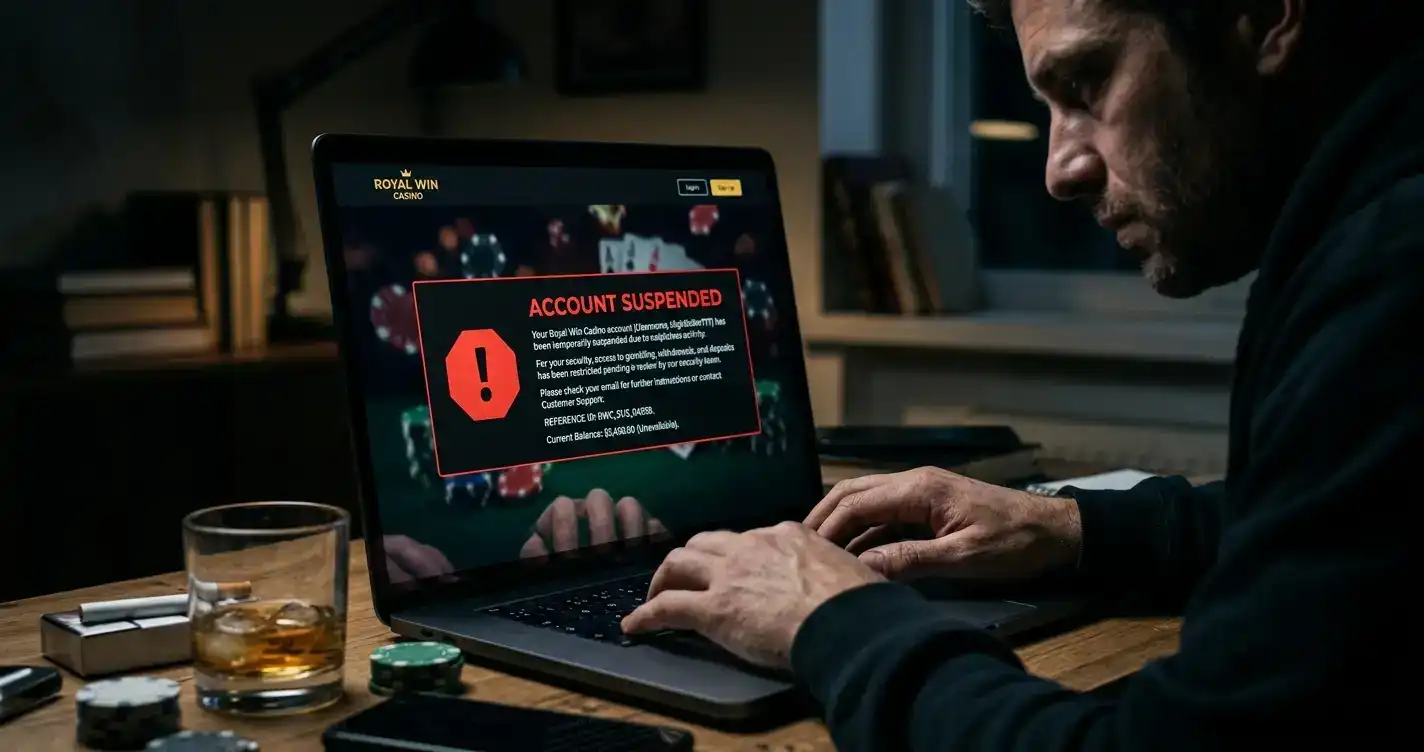 Casino account seized and balance frozen after VPN detection