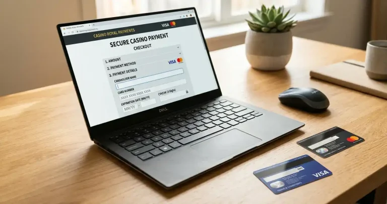 Credit card casino not on GamStop showing deposit process offshore