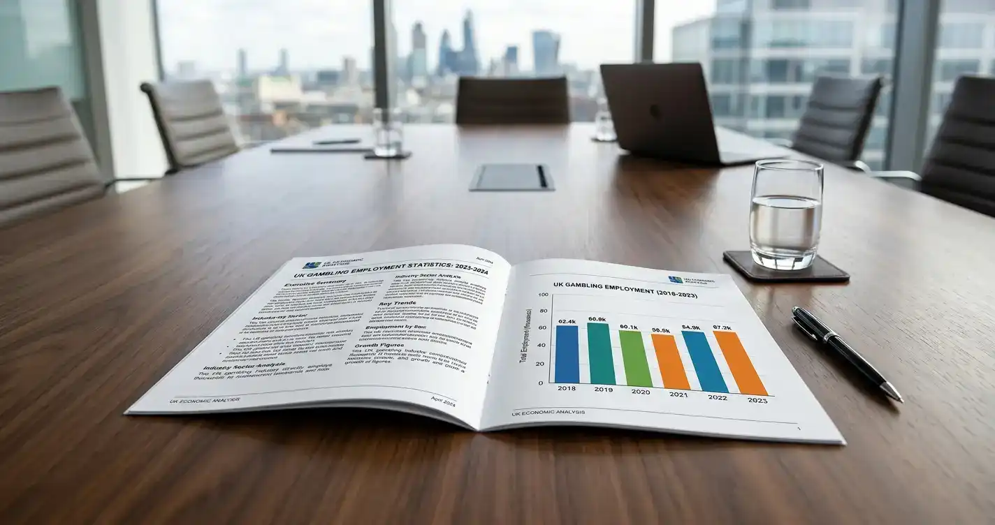 UK gambling sector employment data showing 109000 roles