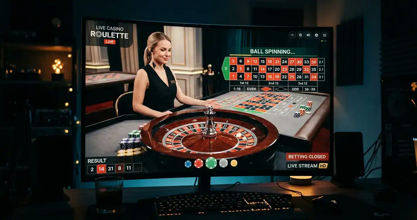 High-definition live casino stream showing clear video quality