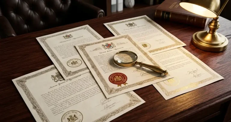 Licensing documents and regulatory seals from offshore casino jurisdictions including Curaçao and Malta