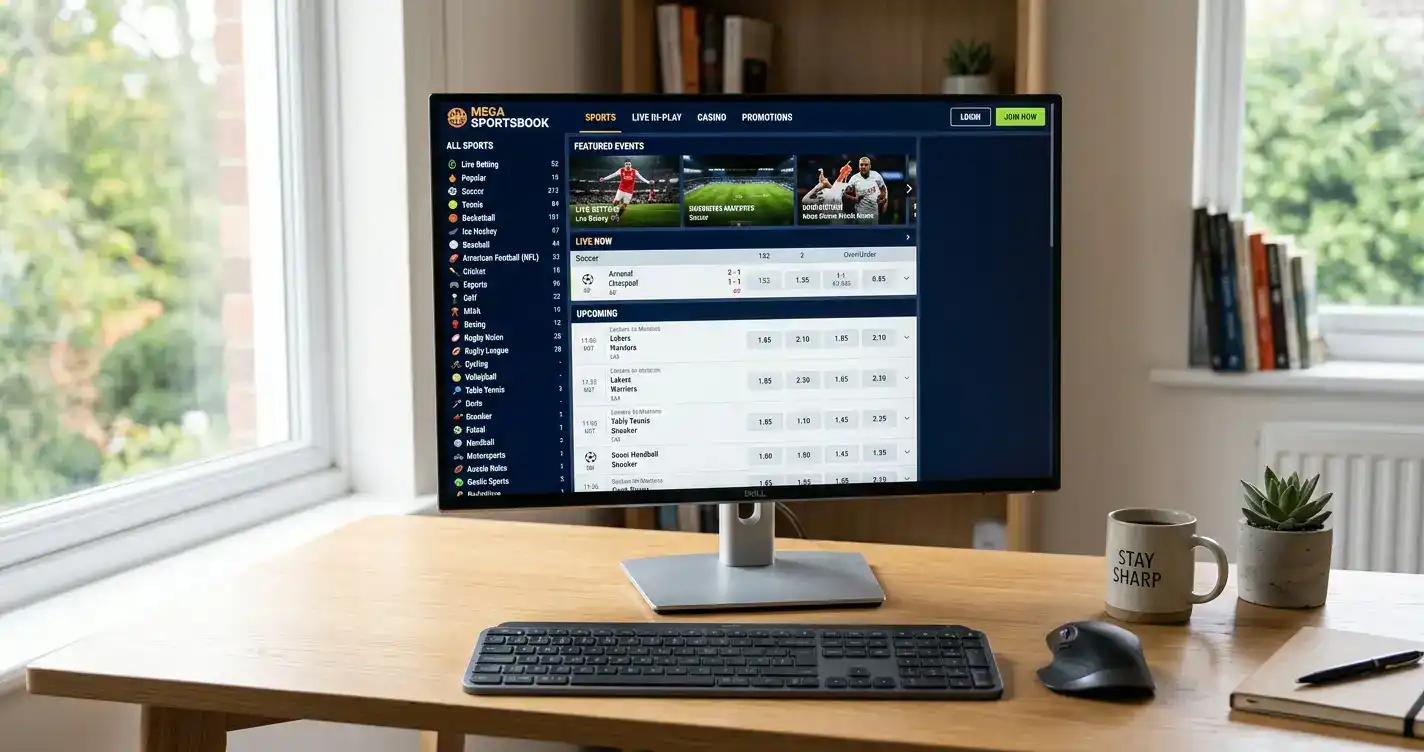 Offshore sportsbook showing wide range of sports markets available