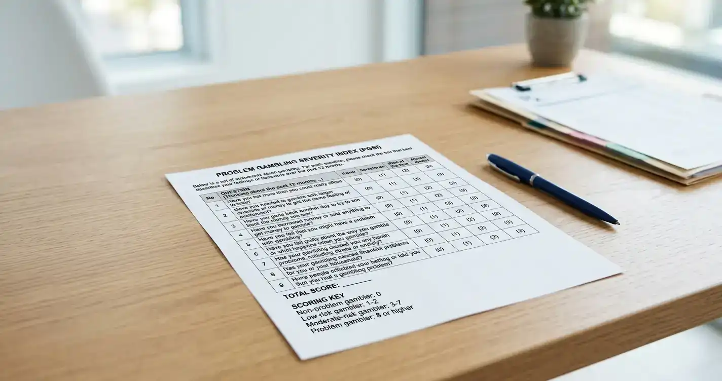 PGSI Problem Gambling Severity Index scoring questionnaire