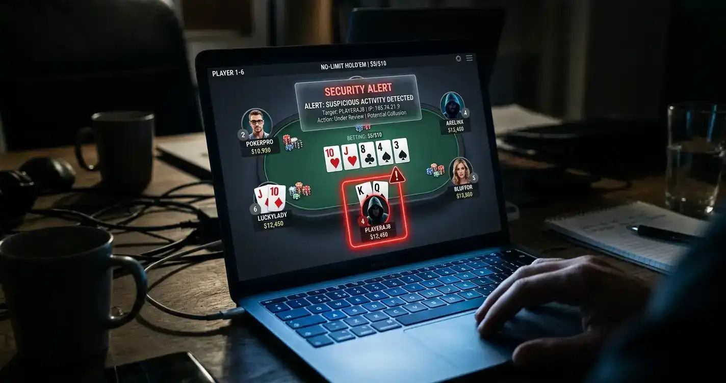 Poker bot detection and collusion security measures at online tables