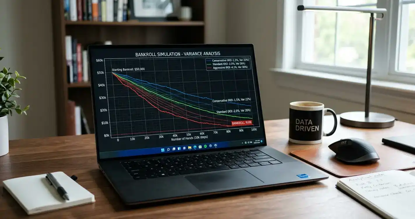 Roulette session bankroll impact based on house edge over time