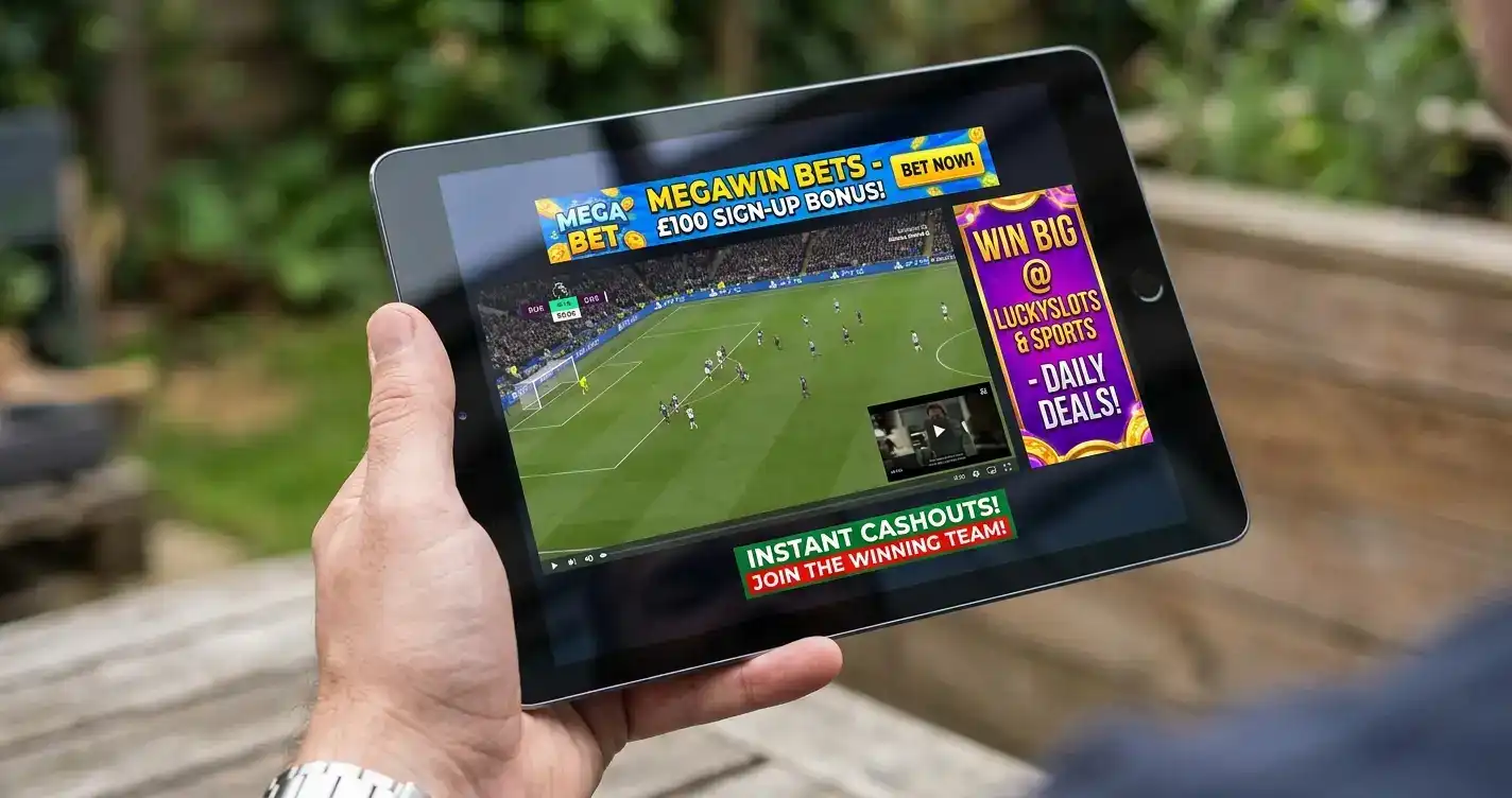 Unlicensed bookmaker advertisements on pirate sports streaming sites